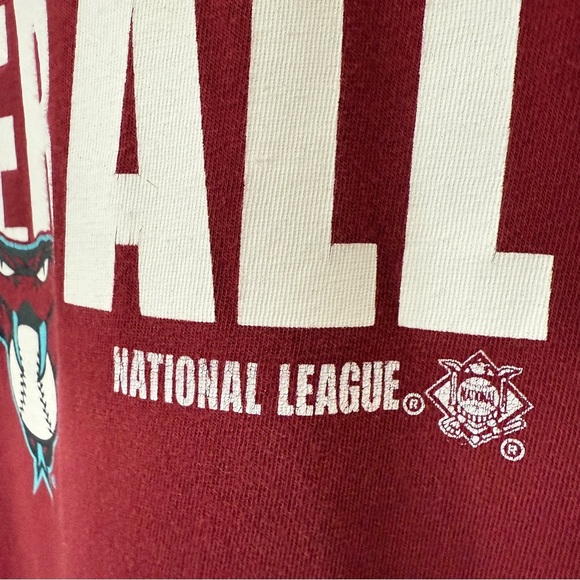 MLB Arizona D-Backs Baseball Maroon T-Shirt  100% Cotton - Size L - '47 Brand - Picture 5 of 17